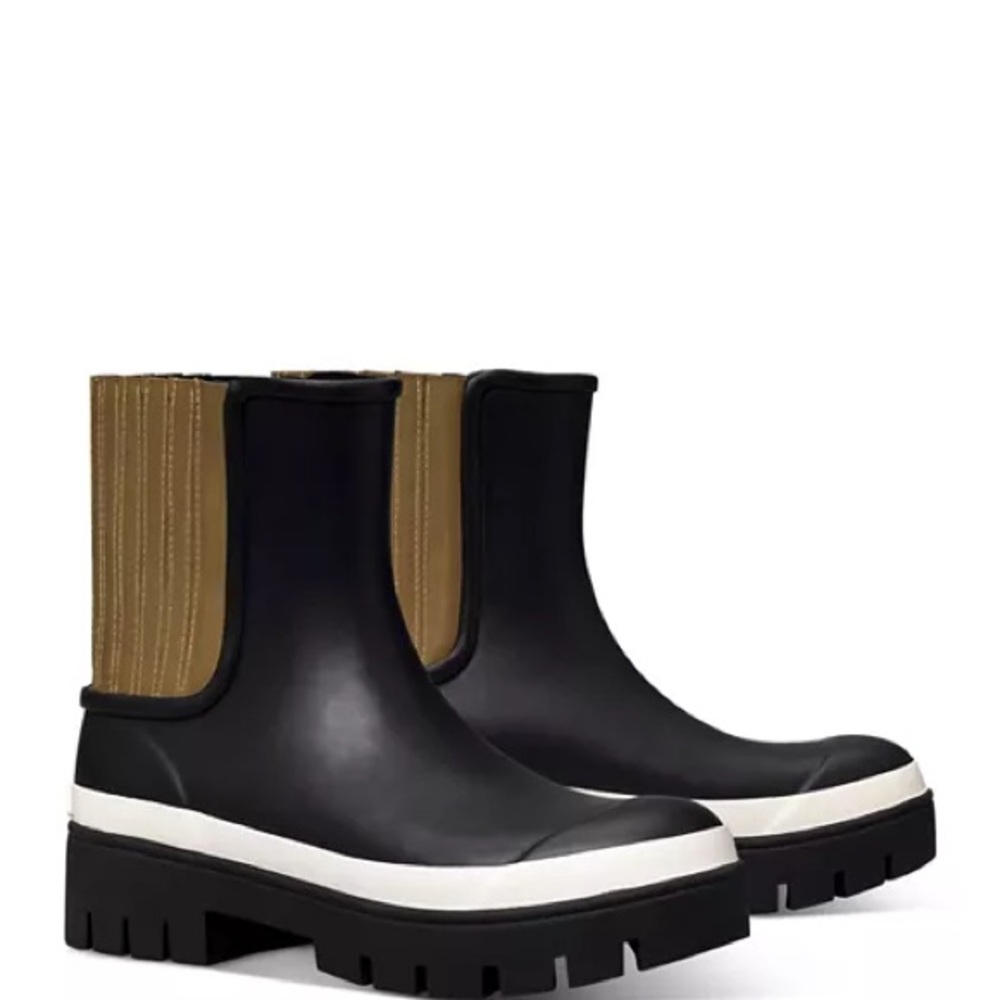 Tory Burch Womens Hurricane Black Rainboots Size : 10M